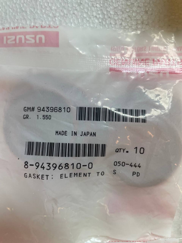 Прокладка (кольцо резиновое) теплообменника 8-94396-810-0 6HH1, 6HE1 ISUZU OEM